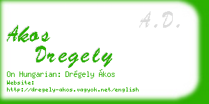 akos dregely business card